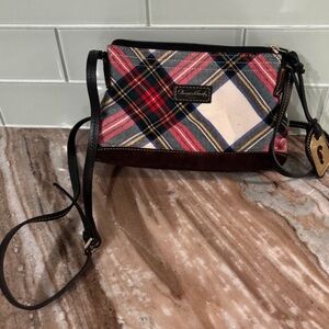 Vintage Dooney & Bourke Red Plaid 1975 Crossbody Classic Bag